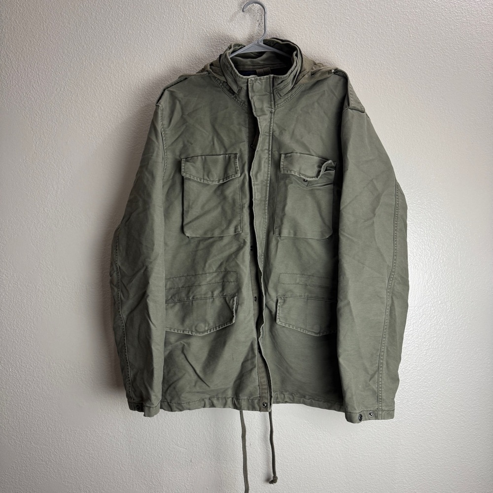 Hm Vintage Military Style Coat Jacket Size Large